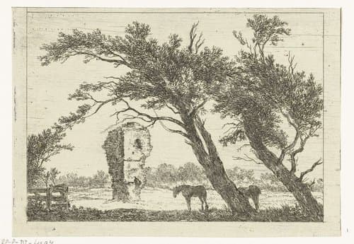 Overblijfselen van het huis van Gerard van Velsen by Hermanus van Brussel