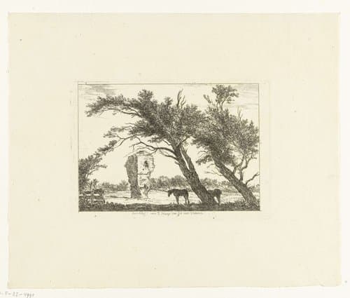 Overblijfselen van het huis van Gerard van Velsen by Hermanus van Brussel