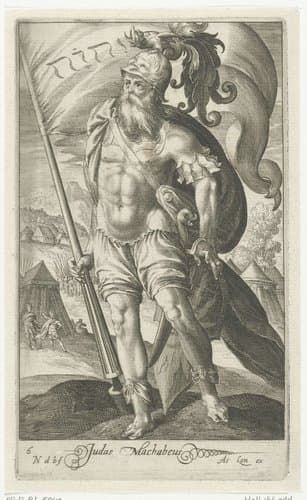 Judas de Makkabeër als legeraanvoerder by Nicolaes de Bruyn