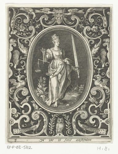 Vier deugden by Nicolaes de Bruyn