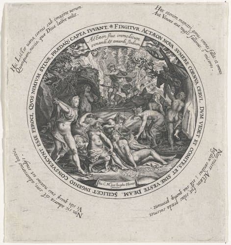 Diana en Actaeon by Johann Theodor de Bry