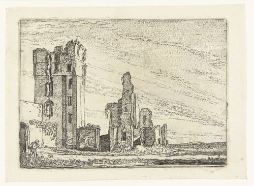 Ruïnes van het Huys te Kleef bij Haarlem by Willem Pietersz Buytewech
