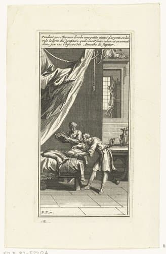 Twee mannen bladeren in boeken by Andries van Buysen (Sr.)