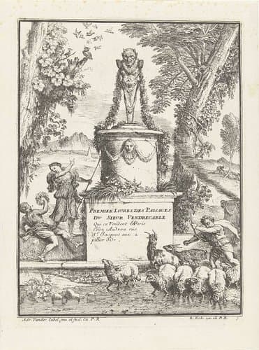Landschappen met schaapsherders by Adriaen van der Kabel