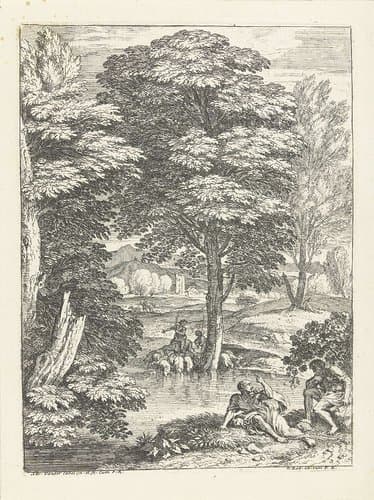 Kudde aan den voet des booms by Adriaen van der Kabel
