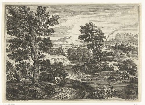 Liefdespaar in de schaduw by Adriaen van der Kabel