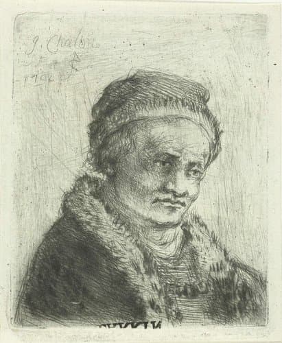 Volwassen man met bontkraag by Jan Chalon