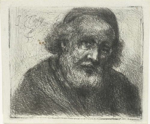 Oude man met baard by Jan Chalon