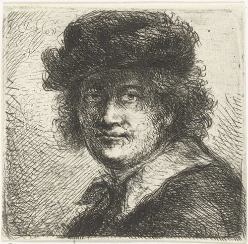 Man met hoed en platte kraag by Jan Chalon