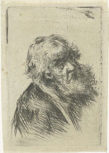 Oude man met baard by Jan Chalon