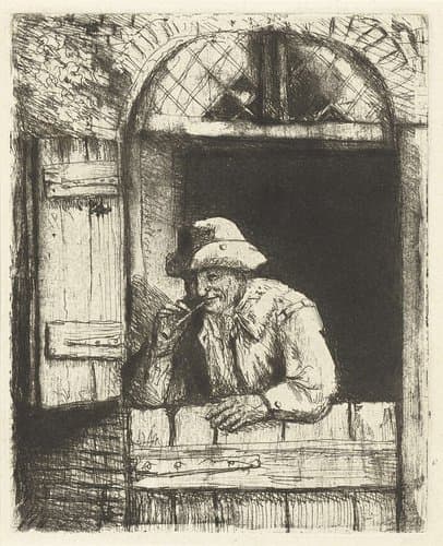 Rokende man by Jan Chalon