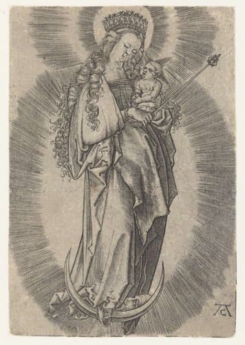 Madonna op de maansikkel. by Monogrammist AC (16e eeuw)