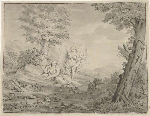 Hagar in de woestijn by Jurriaan Cootwijck