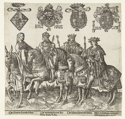 De Graven en Gravinnen van Holland by Jacob Cornelisz van Oostsanen