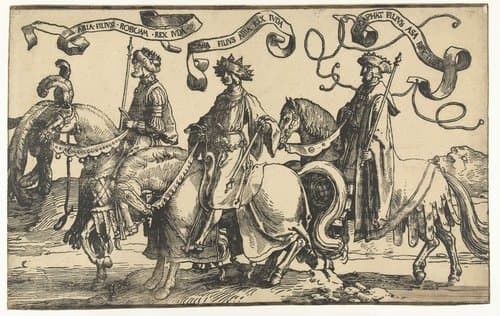 Koningen Abia, Asa en Josafat by Lucas van Leyden