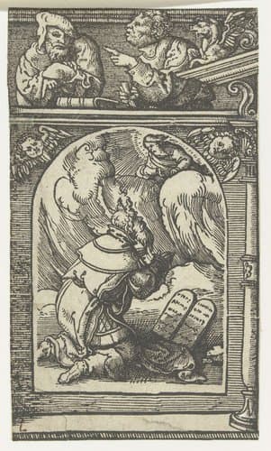Mozes ontvangt de Stenen Tafelen by anonymous
