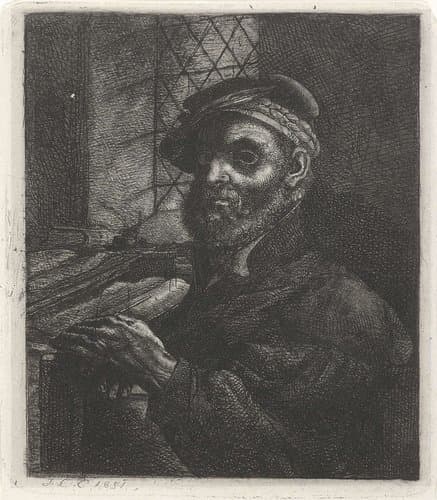 Portret van een onbekende man by Jacobus Ludovicus Cornet