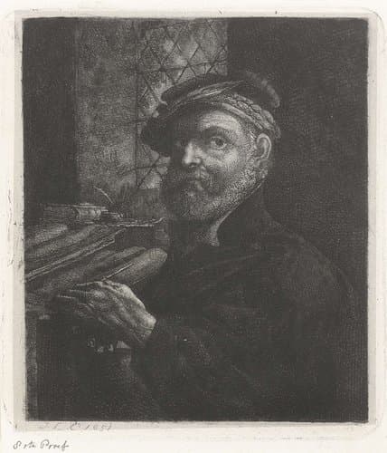 Portret van een onbekende man by Jacobus Ludovicus Cornet