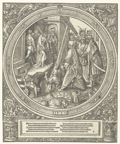 Pilatus toont Christus aan het volk (Ecce Homo) by Jacob Cornelisz van Oostsanen