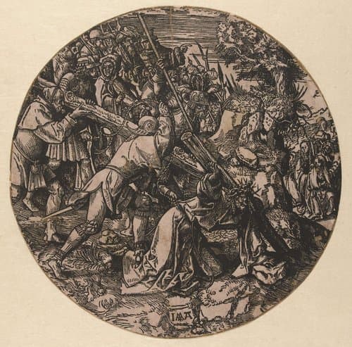 Kruisdraging by Jacob Cornelisz van Oostsanen