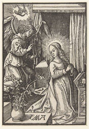 Aankondiging by Jacob Cornelisz van Oostsanen