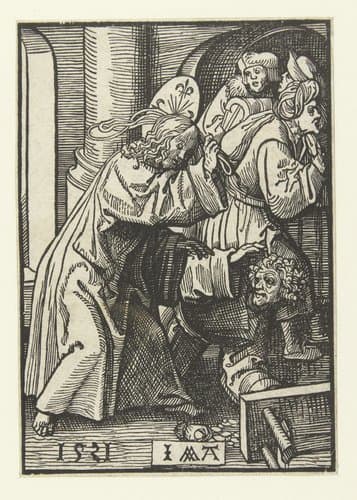 Verdrijving van de handelaren uit de tempel by Jacob Cornelisz van Oostsanen