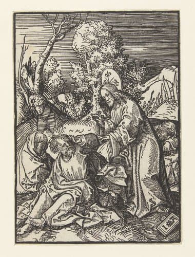 Christus wekt de slapende discipelen by Jacob Cornelisz van Oostsanen