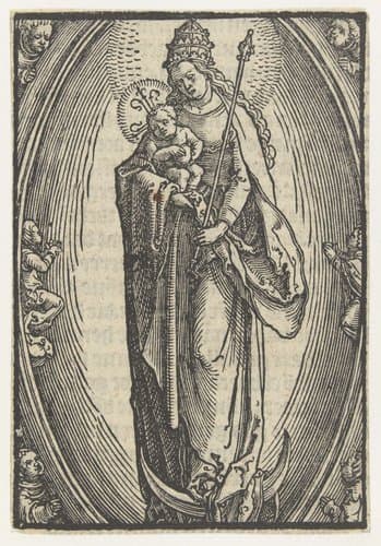Madonna op de maansikkel by Lucas van Leyden