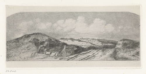 Gezicht op Wassenaar vanuit de duinen by Jacobus Ludovicus Cornet