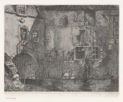 Waterslootse Poort te Delft by Jacobus Ludovicus Cornet