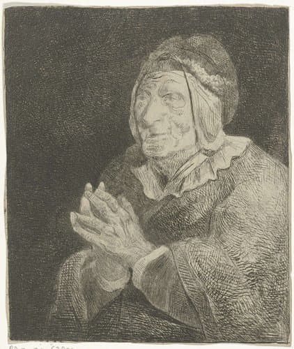 Oude vrouw by Jacobus Ludovicus Cornet