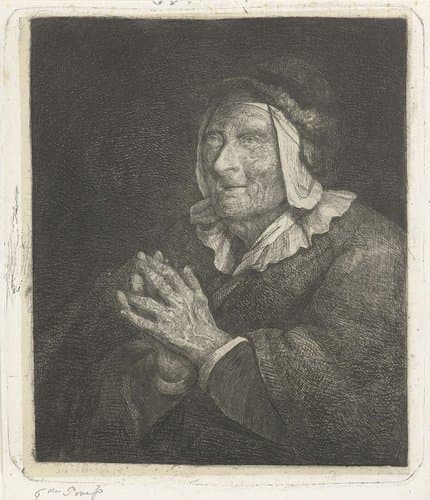 Oude vrouw by Jacobus Ludovicus Cornet