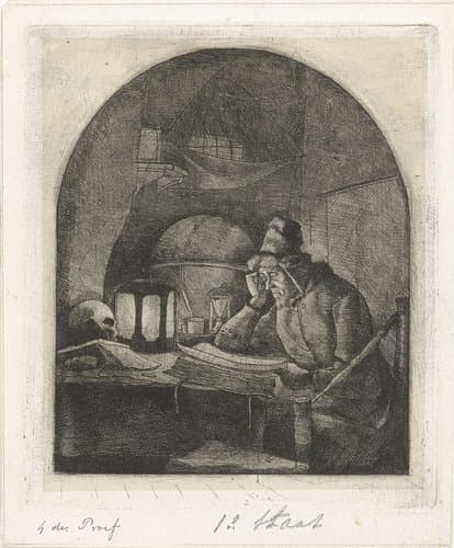 Geleerde in zijn studie by Jacobus Ludovicus Cornet