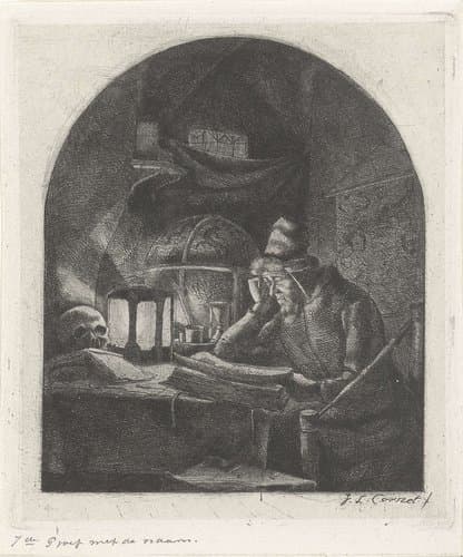 Geleerde in zijn studie by Jacobus Ludovicus Cornet