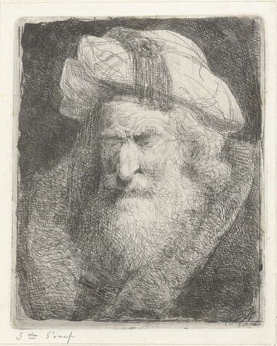 Oude man met baard by Jacobus Ludovicus Cornet