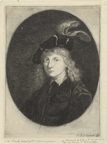 Portret van Gerard Dou by Jacobus Ludovicus Cornet