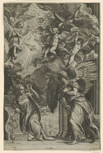 Annunciatie by Cornelis Cort
