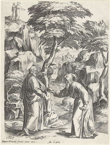 Verzoeking van Christus by Cornelis Cort