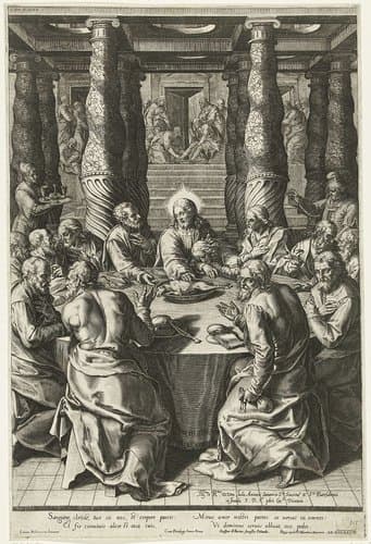 Laatste avondmaal by Cornelis Cort