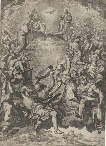 Triomf van de Heilige Drieëenheid (La Gloria) by Cornelis Cort