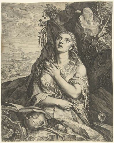 De boetvaardige Maria Magdalena by Cornelis Cort