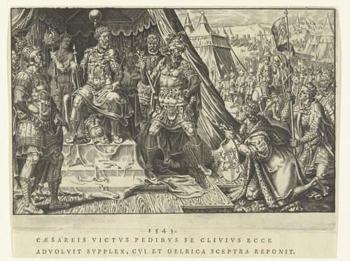 Overwinningen van Karel V by Dirck Volckertsz. Coornhert