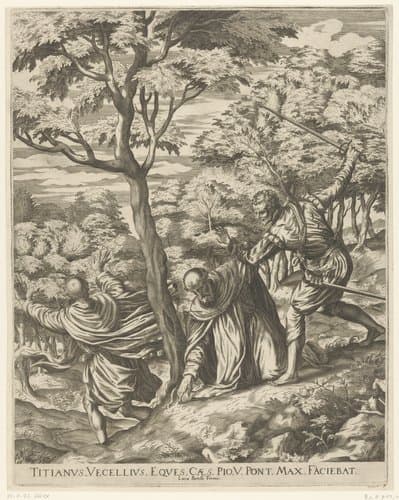Dood van Petrus Martyr van Verona by anonymous; Titiaan