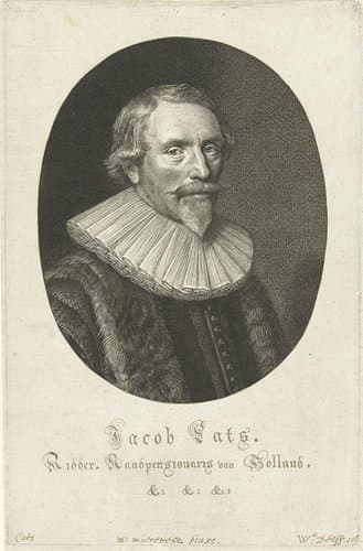Portret van Jacob Cats op 57-jarige leeftijd