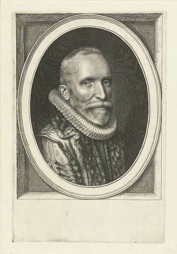 Portret van predikant Arnold Cornelisz. Crusius op 58-jarige leeftijd by Willem Jacobsz Delff