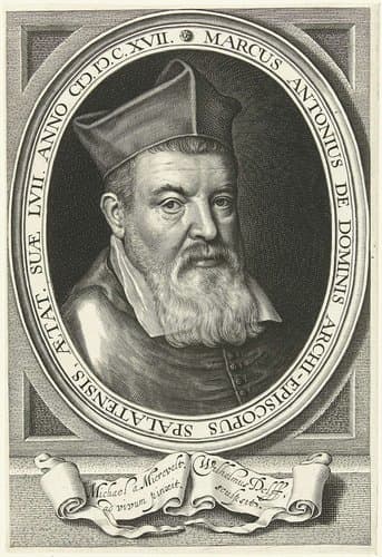 Portret van aartsbisschop Marcus Antonius de Dominis op 57-jarige leeftijd by Willem Jacobsz Delff