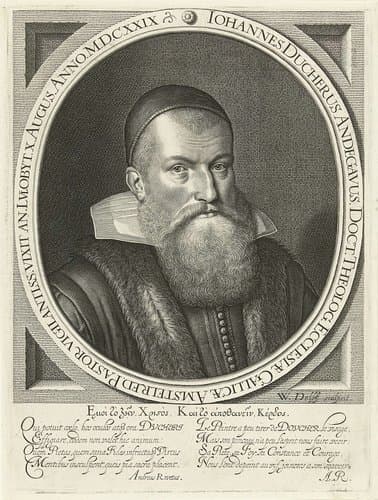 Portret van predikant Jean Doucher by Willem Jacobsz Delff