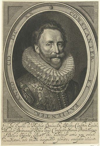 Portret van Dudley Carlton by Willem Jacobsz Delff