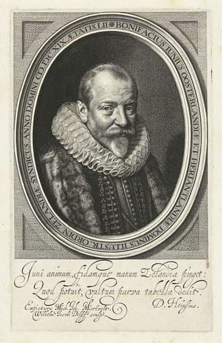 Portret van Bonifacius de Jonge op 52-jarige leeftijd by Willem Jacobsz Delff