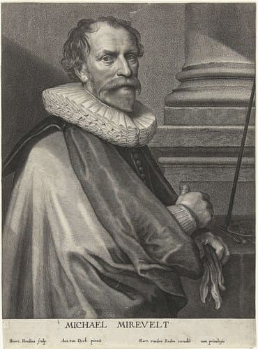 Portret van Michiel Jansz. van Mierevelt by Willem Jacobsz Delff